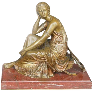 French Bronze Art Nouveau Classical Figural Women by L. Kley