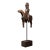 Vintage Folk Art Primitive Hand Carved Soldier With Horse Sculpture, Signed For Sale