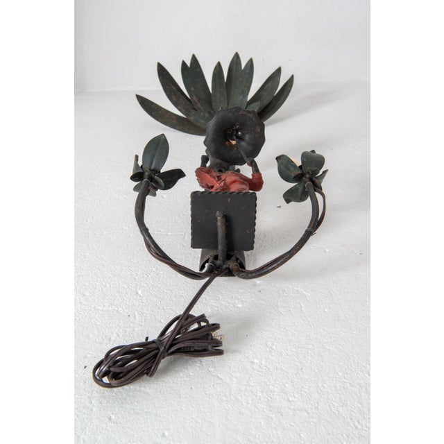 Antique Hand-Painted Iron Chinoiserie Sconces, France, 19th Century - a Pair For Sale - Image 11 of 13