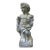 Late 20th Century Neoclassical Cast Stone Putto With Grapes Garden Statue For Sale