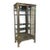 Late 19th Century Antique Industrial Brushed Steel Double Door Apothecary Display Cabinet For Sale