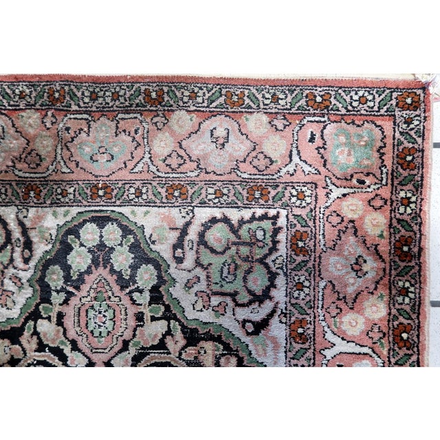 1950s, Handmade Vintage Persian Tabriz Silk Rug 2.5' X 4.3' For Sale - Image 11 of 13