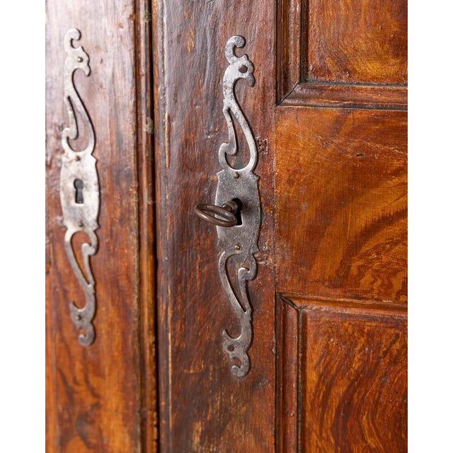 18th Century Classic Walnut Wood Wardrobe For Sale - Image 10 of 18