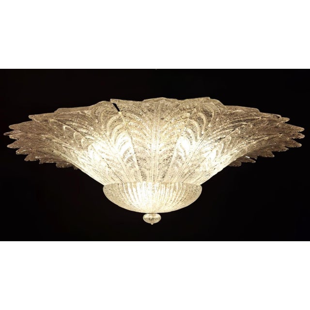 1960s 1960s Clear Graniglia Murano Flush Mount For Sale - Image 5 of 10