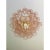 Metal Set of 2 Contemporary Murano Style Glass Pink "Tronchi" Chandelier With Gold 24k Metal Frame For Sale - Image 7 of 10