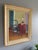 1950 Mid-Century Modern 'The Red Table' Swedish Original Interior Oil Painting, Framed For Sale - Image 4 of 11