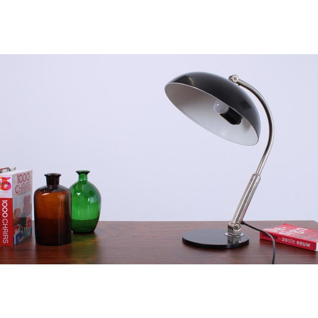 Metal Bauhaus Black 144 Table Light by H. Th. J. A. Busquet for Hala, 1950s For Sale - Image 7 of 18