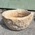 Old vintage solid stone large round bowl from India. Rustic rough texture. Wonderful for outdoor or indoor use / display....