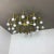 Gigantic Brass 24 Bulb Flush Mount Ceiling Light in the style of Stilnovo, Italy, 1960s For Sale - Image 6 of 18