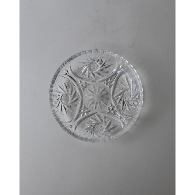 Vintage Crystal Dessert Plates, 1950s, Set of 6 For Sale - Image 3 of 13