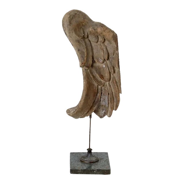 Fragment of 17th-C Angel Wing on Stand For Sale