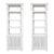 Pair of Petite White Lacquer Faux Bamboo & Wicker Étagère Cabinets For Sale