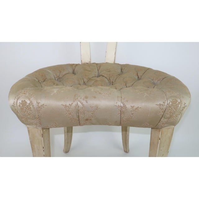 1940s Grosfeld House Accent Chair With Hand Carved Swag Detail, 1940's For Sale - Image 5 of 15