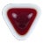 Vintage Seguso Murano Deep Red Opal White Alabastro Italian Art Glass Triangle Shaped Bowl For Sale