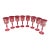 1950s Crystal Etched Wine Glasses - Set of 8 For Sale
