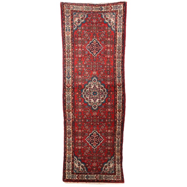 Antique Malayer Rug in Cotton and Wool For Sale