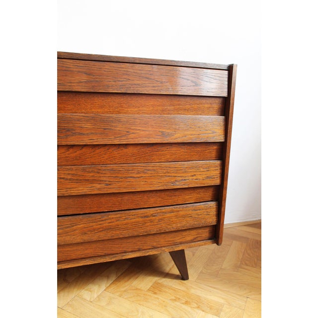 Vintage U-458 Sideboard in Dark Oak by Jiří Jiroutek for Interier Praha, Czechoslovakia, 1972 For Sale - Image 10 of 18