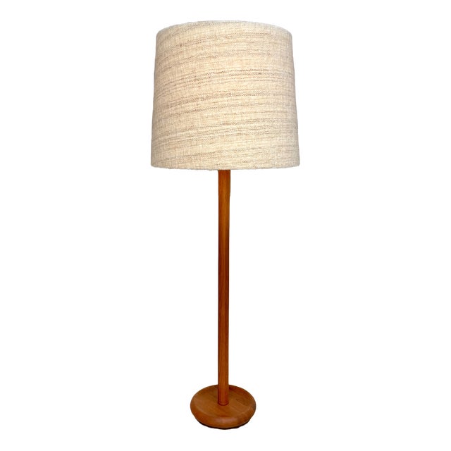 Floor Lamp in Solid Teak with integrated Uplight from Domus, 1960s For Sale