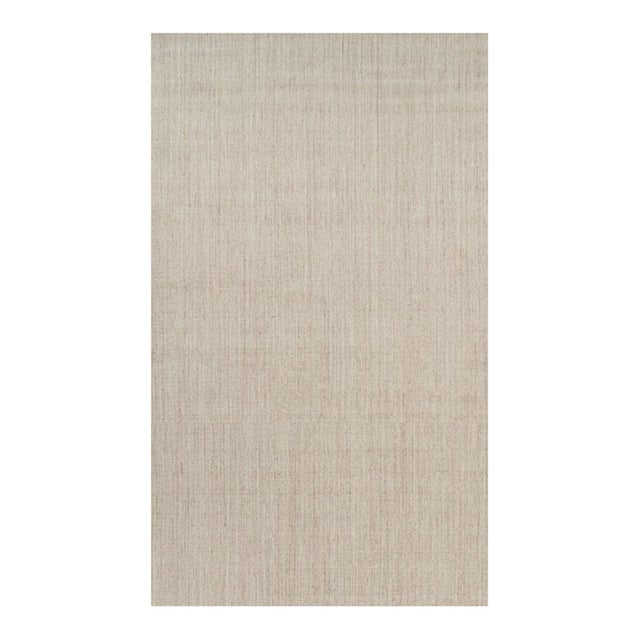 Rug & Kilim’s Oversized Modern Textural Solid Rug in Beige Tones and Striae - 10x17 For Sale