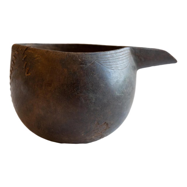 Vintage African Wooden Pitcher For Sale