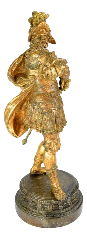 Late 19th Century Metal Statue of a Warrior
