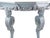 Pair of Vintage Silver and Gray Rococo-Style Side Tables/Console Tables For Sale - Image 10 of 12