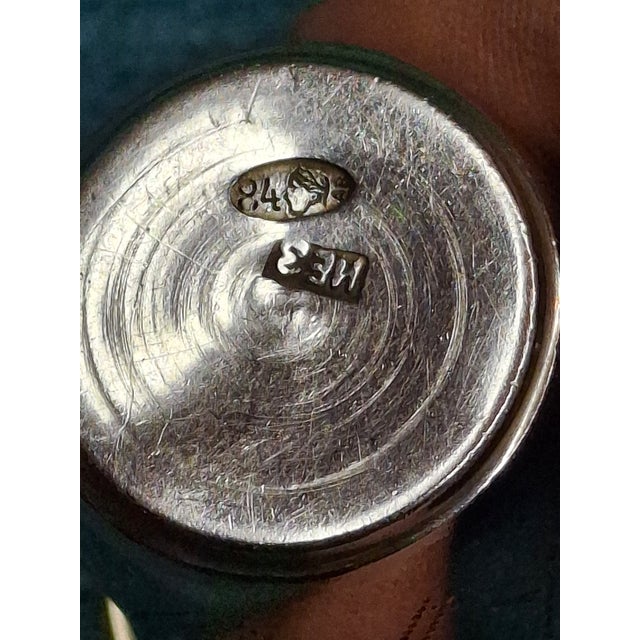 Early 20th Century 84 Zolotnik Silver Kiddush Cups Israel Zakhoder and Heirs - Set of 3 For Sale - Image 13 of 18