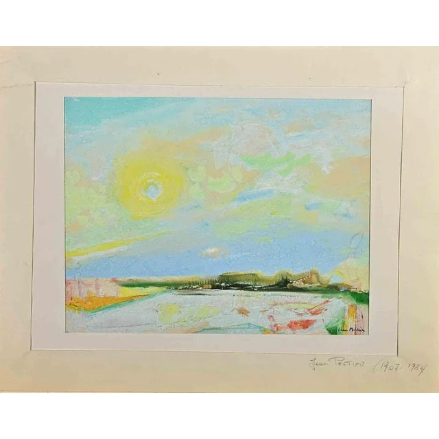 Landscape is an Original Watercolour realized by Jean Peltier (1907-1984). Good condition included a white cardboard...