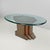Italian Modern Wooden Coffee Table with Geometrical Base and Glass Top, 1970s For Sale - Image 3 of 18