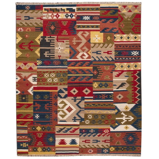 21st Century Modern Kilim Rug 8 '4'' X 10' 1'' For Sale - Image 13 of 13