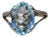 The Eleuthera: Ladies 14K White Gold Ring set with 4.25 CT Aquamarine For Sale