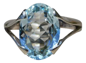 The Eleuthera: Ladies 14K White Gold Ring set with 4.25 CT Aquamarine