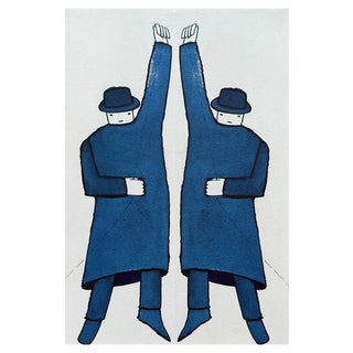 Jean-Michel Folon, Man and His Double, 1977 For Sale
