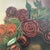 Stunning early 1900s oil on canvas still life of roses. Unsigned. Has a bit of a Chicago School graphic element. From a...