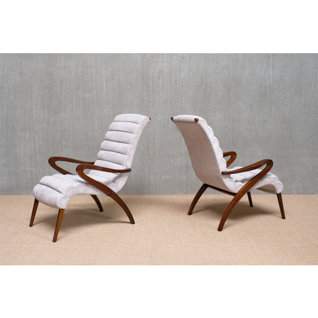 Set of Vintage Italian Lounge Chairs, 1940s For Sale - Image 4 of 18