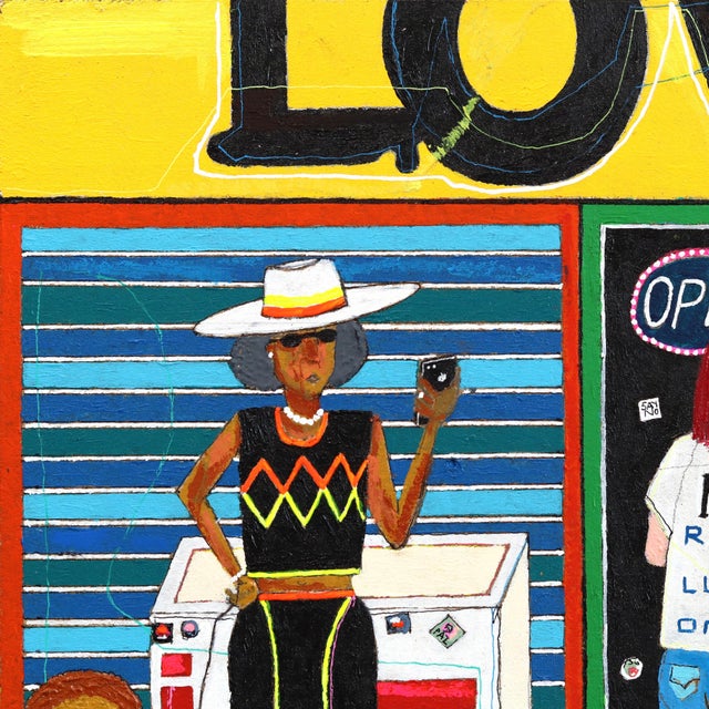 2020s The Pavement #5 - Original Urban Pop Art Mixed Media Artwork on Wood by Fabio Coruzzi For Sale - Image 5 of 7