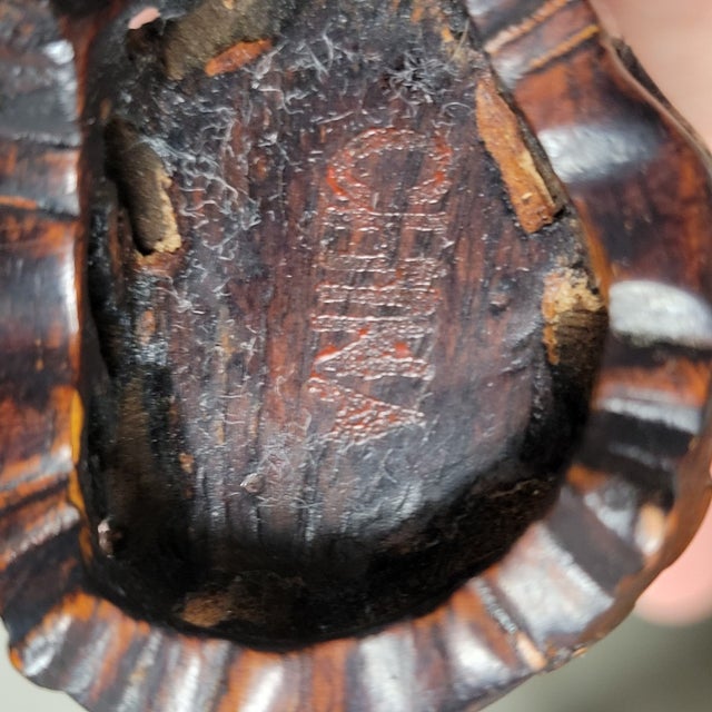 Cinnamon Early 20th-Century Chinese Scholar Figure, Marked “China” For Sale - Image 8 of 8