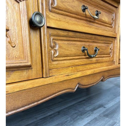 Vintage French Louis XVI Style Carved Buffet For Sale - Image 9 of 15