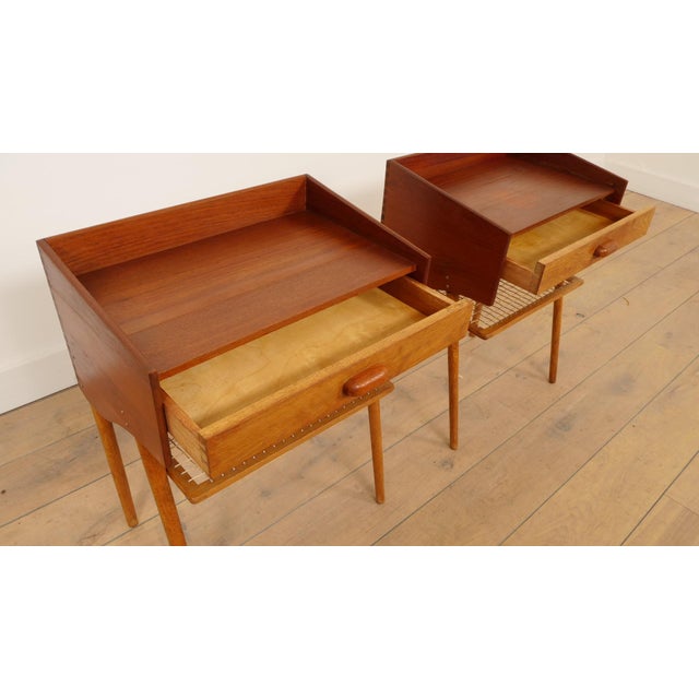 Danish Bedside Tables in Teak, Set of 2 For Sale - Image 9 of 16