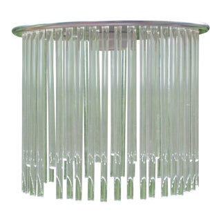 Art Deco Glass Drop Chandelier Ceiling Light Fixture For Sale