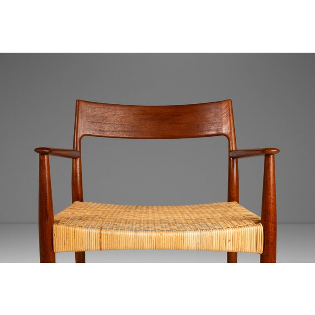 Early Danish Modern Armchair Attributed to Enjar Larsen & Aksel Bender Madsen for Willy Beck, Denmark, Circa 1950s For Sale - Image 10 of 12