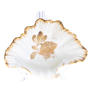 Antique Gilt Creamware and Earthenware Dish from Wedgwood, 1700s For Sale