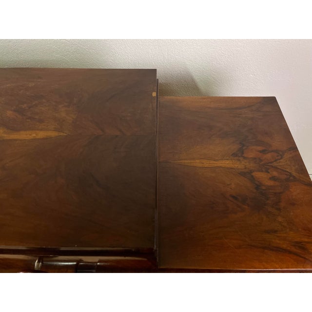 Brown Mobile Sideboard in Burl Wood, 1940s For Sale - Image 8 of 9