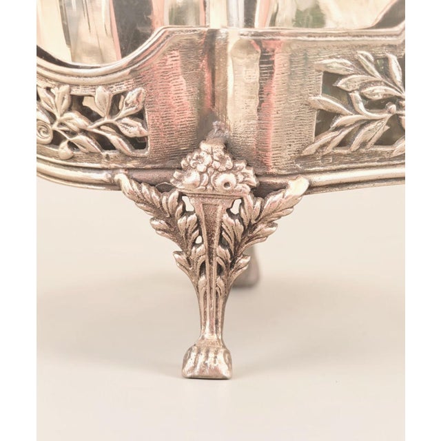Antique Louis XVI Revival French Silver-Plated Jardinière, 1890 For Sale - Image 14 of 17