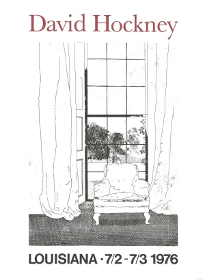 1976 David Hockney Home from "Grimm's Fairy Tales" Lithograph Poster