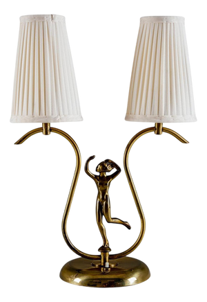 Swedish Modern Brass Table Lamp, 1940s