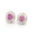 1.22 cts Natural pink sapphire and 1.88 cts diamond earrings in 14k gold For Sale - Image 18 of 18