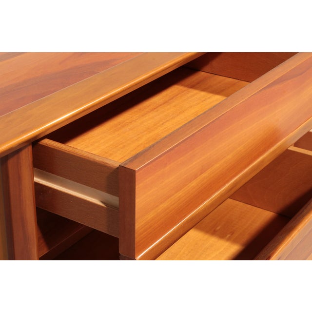 Italian Walnut Bedside Tables, 1970s, Set of 2 For Sale - Image 8 of 12