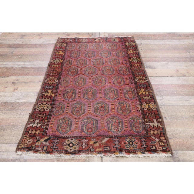 Textile Early 20th Century Antique Persian Malayer Rug, 03'00 X 05'08 For Sale - Image 7 of 9