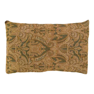 1910 Decorative Antique Jacquard Tapestry Pillow with Geometric Abstracts Allover